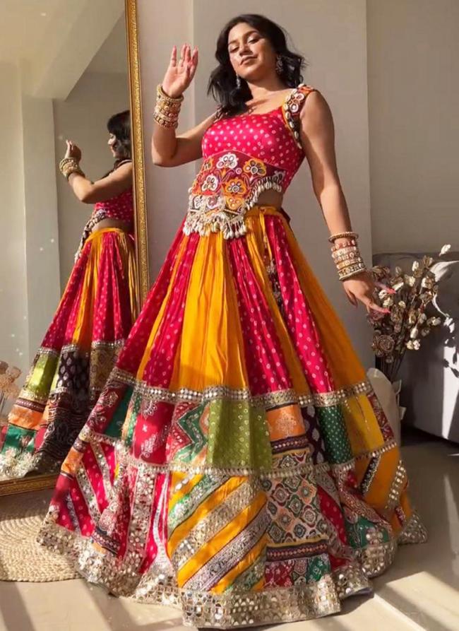 Muslin Cotton Multi Color Festival Wear Printed Readymade Lehenga Choli